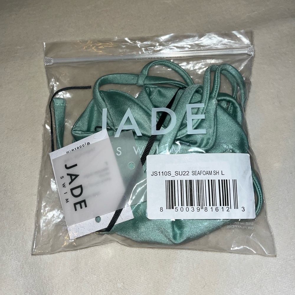 Jade swim via bikini top seafoam sheer size L - Picture 8 of 9
